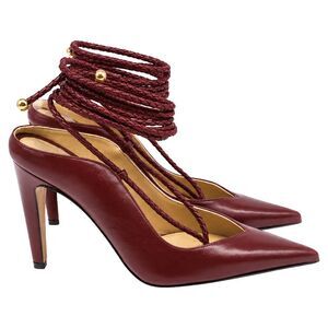 Bottega Veneta Spritz Pumps in Red Leather